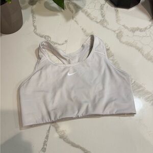Nike Women's White Racer Sports Bra